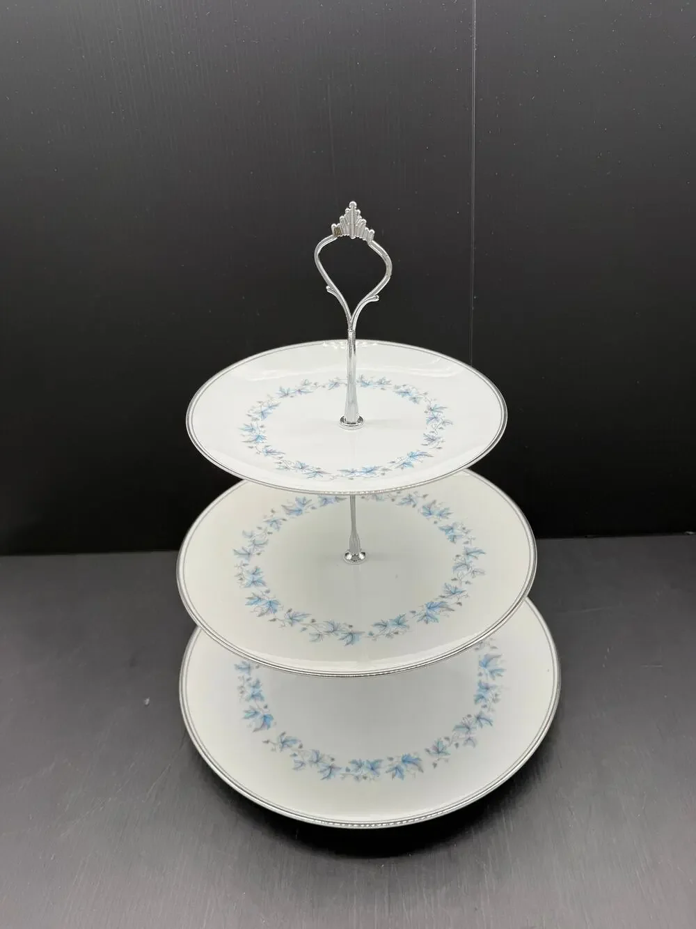 Handmade Tiered Tray from Vintage Plates